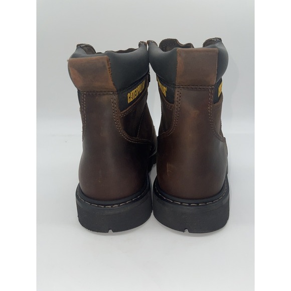 Tried On Caterpillar Men Second Shift Steel Toe Safety Work Boots Brown 10.5 M main image 4